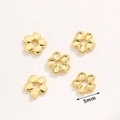 5mm 18K gold plated hollow flower bead caps for DIY jewelry making accessories - No.9 Five-Petal Bead Cap 5mm
