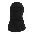 Black fleece balaclava with mesh breathing zone for winter outdoor cycling - L / Black (Mesh Style)
