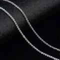 Polished silver titanium steel O-chain necklace for women with minimalist metallic finish - Glitter Chain / Steel