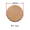 Round beech wood coaster with natural grain 10cm diameter and 1.2cm thickness - Beech Wood Round Flat 10cm