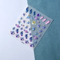 Adesivi per unghie 3D a rilievo con ballerina, uccelli blu e motivi floreali TS-173 - Tema Ragazza Ballerina (TS-173)