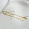 14K gold filled extension chain with 901 lobster clasp and Hand Made tag 7cm length - Oval Tag Hand Made 14K Gold Plated