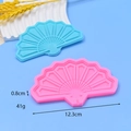 Stampo in silicone a forma di ventaglio per dolci e artigianato in blu e rosa - Stile Trama Grande Ventaglio Pieghevole (3)