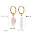Asymmetric Pink Oval White Bead String