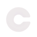White C-shaped size divider for hangers with matte finish for garment organization - White