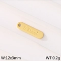 Minimalist gold stainless steel bar tag pendant for DIY jewelry, 12x3mm size detail - Gold Rectangle (KLJ9166-Z)