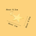 Golden star-shaped metal pendant with dimension labels for DIY jewelry crafting - Gold Star 200Pcs/Pack