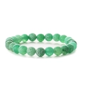 Natural green frosted weathered stone beaded bracelet with dragon vein agate texture - Green