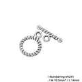 Chiusura OT vintage argento VK241 per creazione gioielli, 10,5 mm x 14,0 mm - VK241 Argento