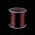 Elastic crystal string roll in deep red-brown for DIY jewelry making 100M length - Coffee