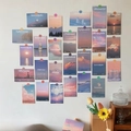 Poster da parete estetici in stile nordico con tramonti per decorazione camera - Romantico per sempre