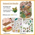 DIY 2.5D Nature Art Studio sticker set with PET decals and indoor scenery card - Natural Painting Room