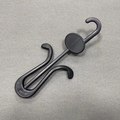 Durable black plastic display hooks for boots and shoes with multi-functional clip design - Multi-functional Display Style (CY04003)