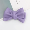 Faux leather pleated lavender purple bow charm for DIY crafts and phone case accessory - Purple