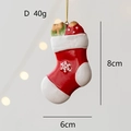 Christmas stocking hanging ornament in red and white with white snowflake patterns - Christmas Sock