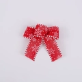 5cm red Christmas bow ribbon with white snowflake patterns for holiday decoration - Red Snowflake / 15x15cm
