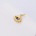 Böhmischer Evil Eye Anhänger Gold S925 Silber Halskette mit facettiertem blauem Zirkon - 925er Silber / Gold