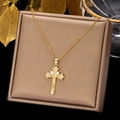 Gold - Jesus Relief Cross (0251)