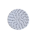 Woven round cotton rope coaster in cream white with stylish black speckled pattern - Dark Gray Dots