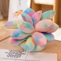 Colorful succulent plush toy with vibrant tie-dye gradient fabric for home decoration - AB Color