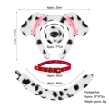 Dalmatian dog cosplay set with spotted plush headband, tail, collar, and nose details - Spotted / 4-Piece Set with Collar