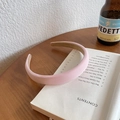Minimalist pink padded sponge headband for women in a stylish soft fabric finish - Thickened Padded Fabric Style / Pink