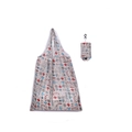Foldable polyester shopping bag with Nordic floral print and matching hook pouch - 16kg / 38*58cm / Nordic Print (XC-18)
