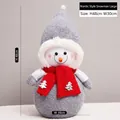 Nordic Christmas snowman plush toy in gray fabric with red sequined scarf, 48cm tall - Nordic Style Gray Large Snowman