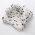 U-shaped infant support pillow with colorful cartoon animal print for baby sitting - Nordic Paradise