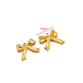 Golden 18mm bowknot pendant in stainless steel for DIY jewelry making and crafts - 18mm Bow 1.7mm Single Hole / Gold