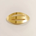 Elegant gold metal oval hair clip with hollow rectangular design for women ponytail - Oval Hollow Hair Clip