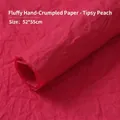 52x55cm textured crumpled flower wrapping paper in vibrant rose pink, 5 sheets per pack - 52*55cm (5 Sheets/Pack) / Peach Magenta
