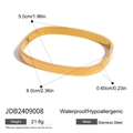 Minimalist gold square buckle stainless steel bangle with hypoallergenic finish - Gold Style (JDB2409008)
