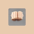 Adhesive wall-mounted mop holder with roller clip mechanism in soft orange finish - 8*8 Reinforced / Pink