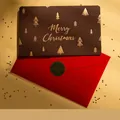 Style A - Gold Foil Bronzing Card, Envelope, Insert And Sticker