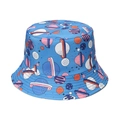 Sky blue fisherman hat with galaxy space planets and celestial prints for sun protection - M (56-58cm) / Sky Blue Space Planet Print (F)