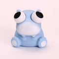 Blue hippo squeeze toy with popping big eyes for stress relief and fun play - Pop Out Eyes Hippo