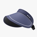 Dark blue ice silk sun hat with breathable open top and adjustable back strap - Adjustable / Navy Blue