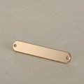 Polished gold rectangular stainless steel connector pendant with dual holes for DIY jewelry - 6*35MM Double Hole / Rose Gold