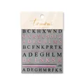 Adesivi per unghie con lettere alfabeto retrò a rilievo nero e rosa grandi - Stile Rilievo Nero Rosa (to 3244)