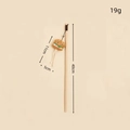 Interactive wooden cat wand toy featuring a plush burger pendant with tassel fringes - Hamburger