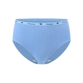 Light blue high waist cotton ribbed panties with Fashion print for women and girls - S(30) / Royal Blue