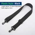 Tracolla regolabile in nylon nero larga 3,8 cm, lunghezza 75-140 cm con ganci rotanti - Gancio in plastica - Larghezza 3.8cm