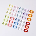 Colorful oval acrylic link chain connectors for DIY jewelry and bag handle accessories - 19.5*14.5mm / Random Mixed Colors