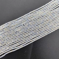 2mm faceted crystal beads with AB electroplating for DIY jewelry making and crafts - 2mm (Approx. 210 Beads per Strand) / Iridescent White