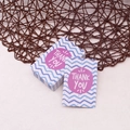 Blue wave pattern thank you greeting card for flower bouquets and gift wrapping - Simple Shape Blessing Card - #5 Blue Wave