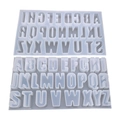 Silicone alphabet mold set for DIY crystal resin pendants from letters A to Z - Mirror Large 26 Uppercase Letters Mold