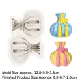 Molde de silicona con forma de bolsa de fortuna para fondant y chocolate DIY 12,8x9,8cm - Gris