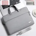 Borsa grigia per laptop 14 pollici con fascia trolley e fodera antiurto morbida - Grigio con tracolla