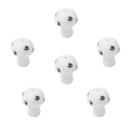 White glass mushroom beads with black dots and top holes for DIY jewelry making - 10x12mm 5Pcs/Pack / White